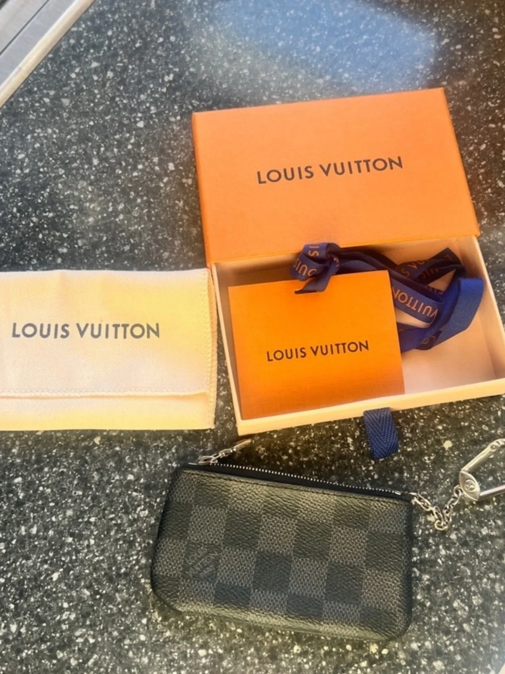 Authentic black monogram, Louis Vuitton pouch perfect condition!